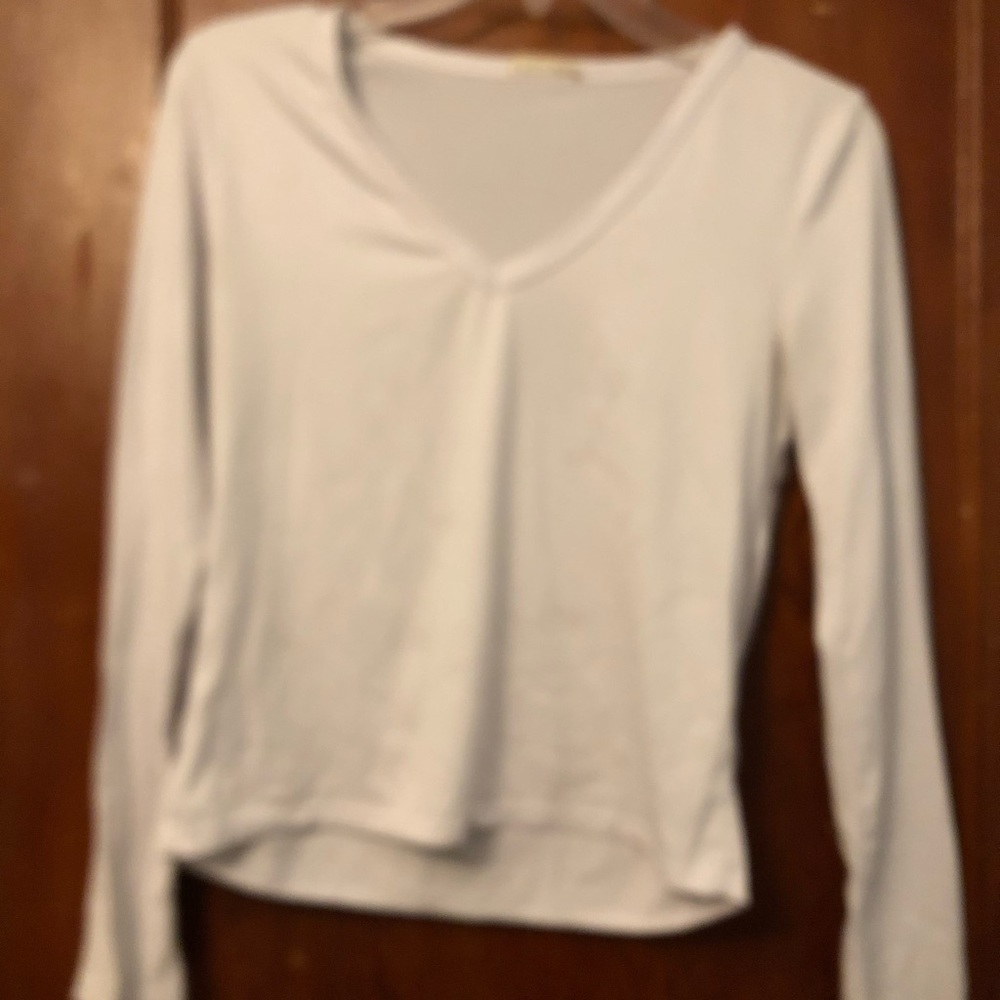 white long sleeve top